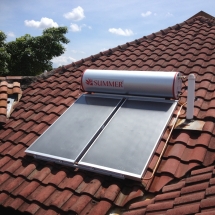 Summer solar heater tank